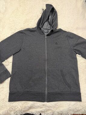 Express Men's Charcoal Gray Full-Zip Hoodie Sweatshirt